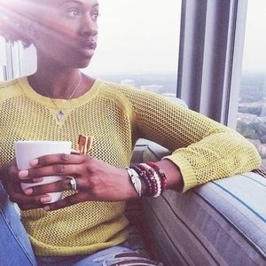 Handmade: Signature necklace; leaf pendant